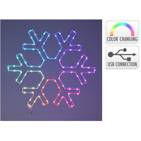 Décoration led cristal de glace, rgb, 90 leds, connexion usb. basics (1/2)