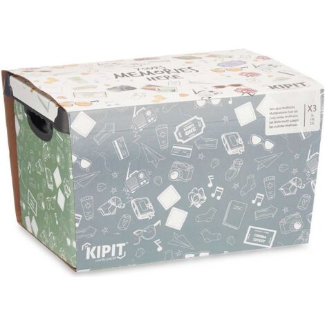 Kipit Set de Boîtes d'organisation empilables, multicolores, standard