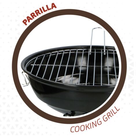 Barbecue portable Aktive Métal émaillé Ø 36 cm 36 x 44 x 36 cm (4 unités) Rouge
