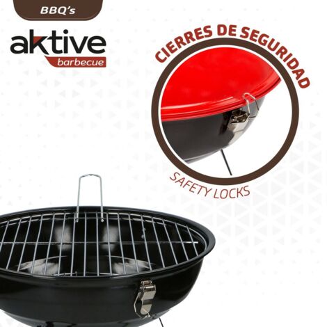 Barbecue portable Aktive Métal émaillé Ø 36 cm 36 x 44 x 36 cm (4 unités) Rouge