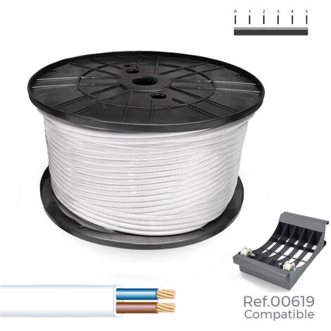 Tuyau pour câble électrique Sediles Blanc 2 x 1 mm 300 m H05VV-F main image 1