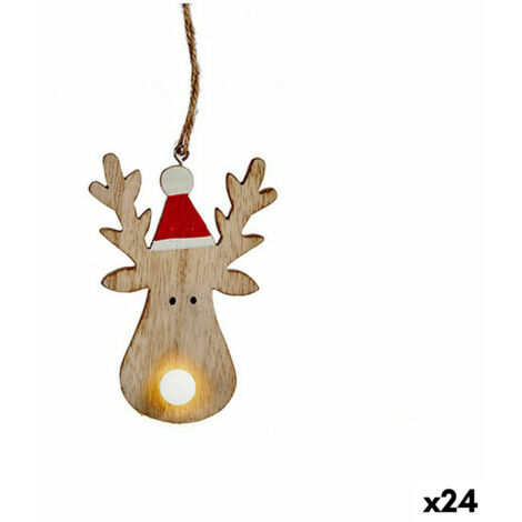 Décorations Noël En Bois à Suspendre - Lot 6 Pièces (renne, étoile, Cœur...) - 8 Cm, Ficelle Incluse
