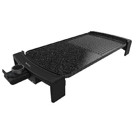 Cecotec Tasty&Grill 3000 BlackWater MixGrill - Plancha Électrique 2600W, Revêtement Anti-Adhésif, Surface Grill + Plancha, Thermostat Réglable, Lave-Vaisselle