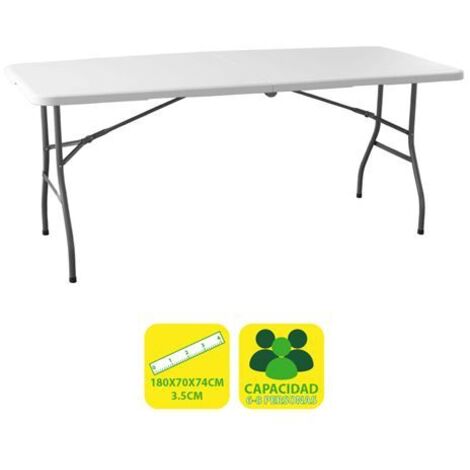 Sungarden table of table pliante en résine 180x70x74cm 3.5cm - colour white