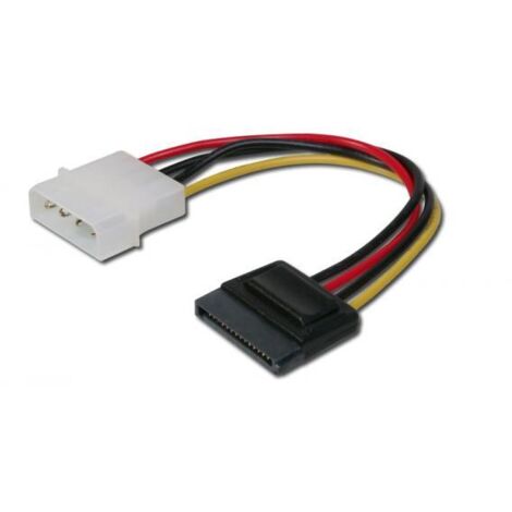 K29 Câble SATA IDE 15 broches mâle vers Mol à 4 broches femelle Câble d'alimentation SATA vers IDE