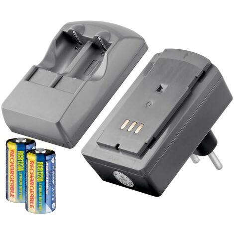 Chargeur de Batterie Photo incl. 2x Batteries RCR123, pour recharger jusqu'à 2x piles RCR123 à la fois. (1/2)