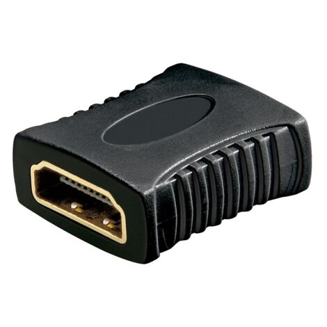 Adaptateur HDMI™ 4K/60Hz – Prise femelle standard HDMI™ type A – Connecteur pour câble courant faible – Transmission de signal haute qualité – Wentronic