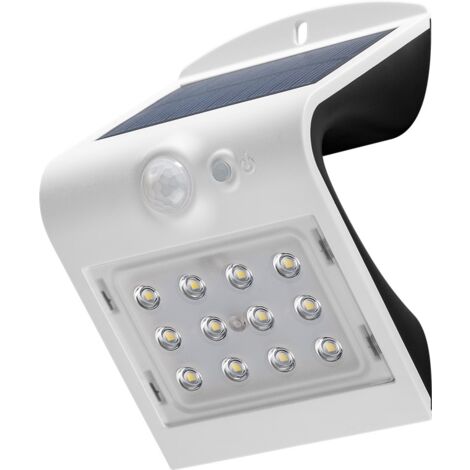 Applique solaire LED 1,5 W avec détecteur de mouvement – Lumière blanche neutre – Installation facile pour entrées et terrasses – Goobay (1/5)