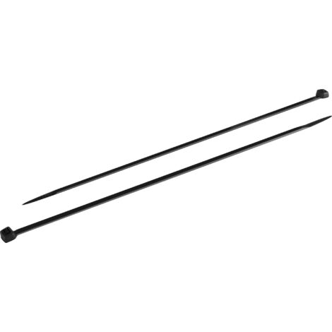 Serre-Câbles, Nylon Résistant aux Intempéries, Noir, 3,5 mm de large et 200 mm de long, noir. (1/2)