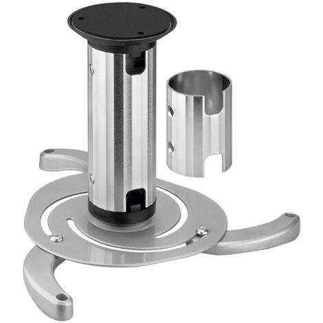 Support de Plafond pour Projecteur (M), pour les petits et moyens projecteurs, entièrement mobile (argent) jusqu'à 10 kg max.. (1/5)