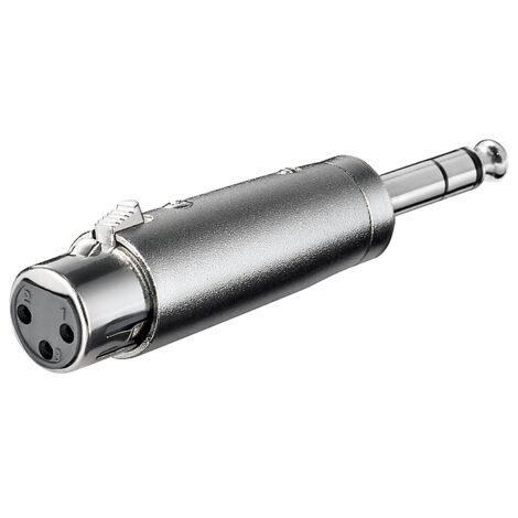 Adaptateur XLR Femelle 3 Broches Vers Jack 6.35mm Mâle Mono - Neuf