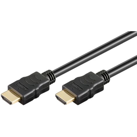 61149 Goobay High Speed HDMI 2.0 Cable with Ethernet (0.5 m) - Cable HDMI 2.0 Ethernet mâle/mâle compatible 3D et 4K@60 Hz (1/5)