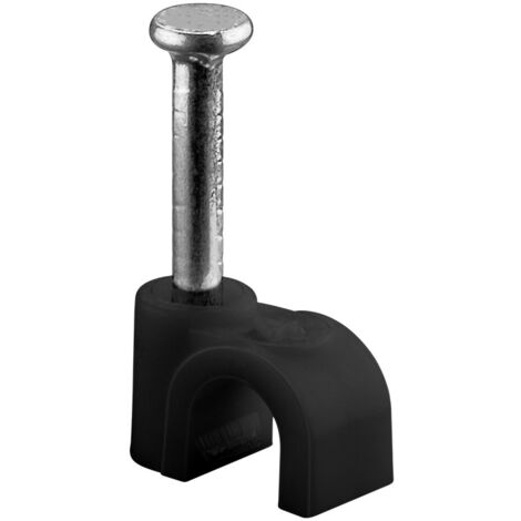 Attache-fils 4 mm, noir, fixation pour câbles de diamètre inférieur ou égal à 4 mm. Diamètre 4 mm