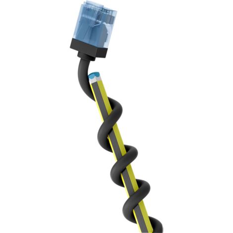 74233 Goobay Câble RJ45 Slim Cat 6a U/UTP 1 m (Noir) - Câble Ethernet RJ45 Slim ultra flexible catégorie 6a U/UTP 1 m (Noir) (1/5)