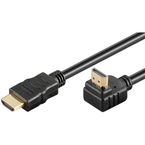Câble HDMI™ Haute Vitesse 90° avec Ethernet, 4K/60Hz. Longueur de câble 1.5 m (1/5)