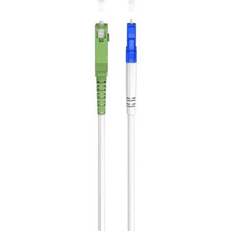 Câble à Fibre Optique (FTTH), Singlemode (OS2) White, blanc (Simplex ...
