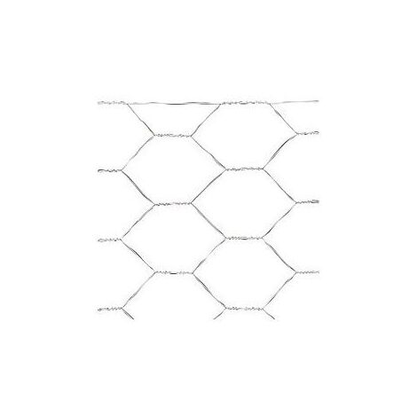 Treillis triple torsion 31 mm – Grillage rigide 50 cm x 50 m – Maille hexagonale pour volières et clapiers – Non inoxydable – Saturnia