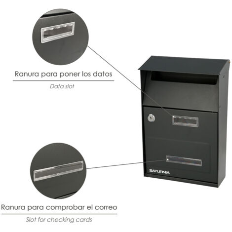 Buzon Exterior Country Gris Oscuro 215 x 320 x 105 mm.