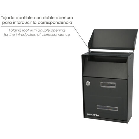 Buzon Exterior Country Gris Oscuro 215 x 320 x 105 mm.