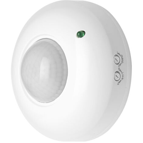 Detector De Movimiento Infrarrojos Con Sensor Crepuscular 360°. Ajustable (1/5)