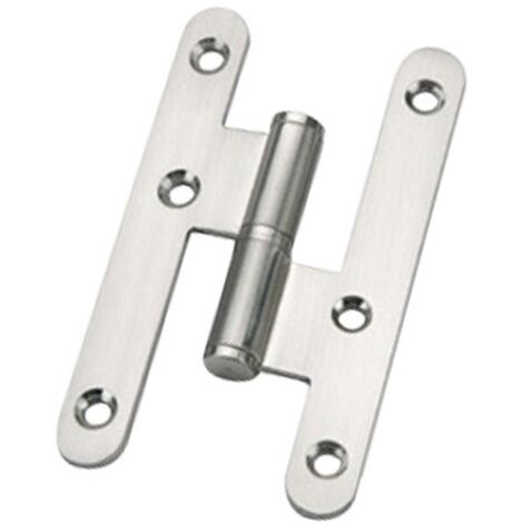 Paumelle nickel bord rond sans finition 100 mm  droite