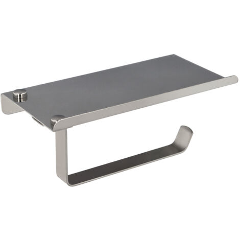 Portarrollos Maurer Con Estante Para Moviles Autoadhesivo / Tornillos. Color Inox (1/5)