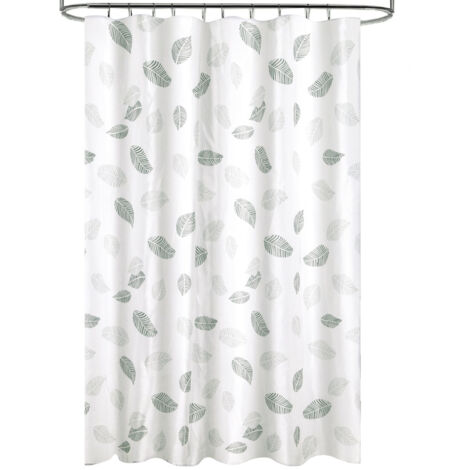 Cortina Ducha Tela Hojas 180 x 200 cm. Impermeable