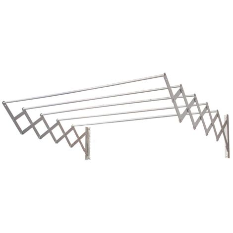 Séchoir extensible mural aluminium 1,40 mètre
