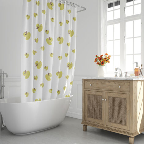 Cortina Ducha Patitos 180x200cm. Impermeable (1/5)