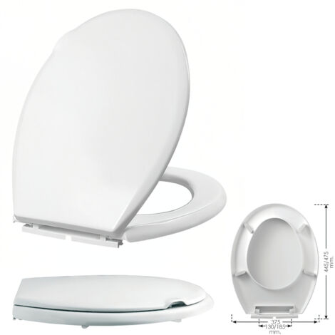 Maurer – Abattant WC adulte blanc – Matériau résistant – Fixation rapide – Compatible avec la plupart des modèles