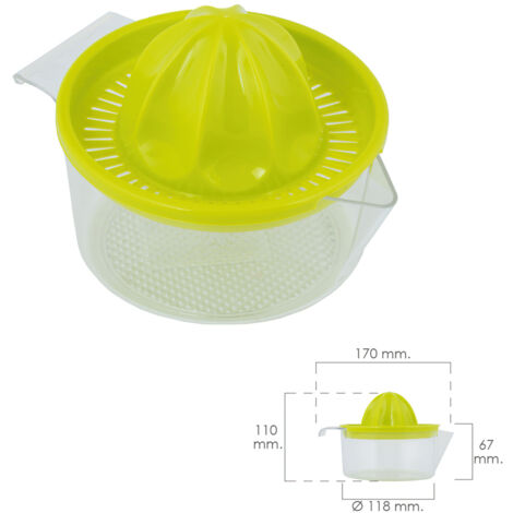 Exprimidor Zumo Manual Frutas Con Jarra Plástico Ø 12 x 11 cm. (1/2)