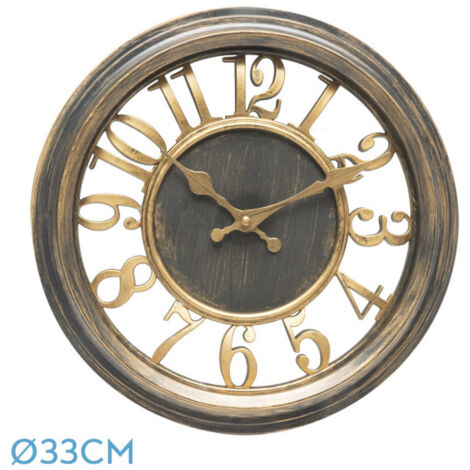Limbo Horloge murale Limbo en cuir vieilli 33d mouvement continu (1/3)