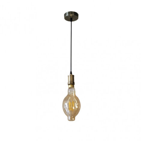 Suspension Dante 1xe27 Cuir/ambre Ampoule incluse 8w 3000k 640lm Regx12x12 Cm (1/2)