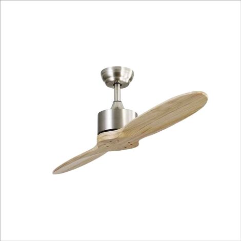Ventilateur de Plafond DC Leste Nickel 2 Pales en Hêtre Sans Lumière (1/5)