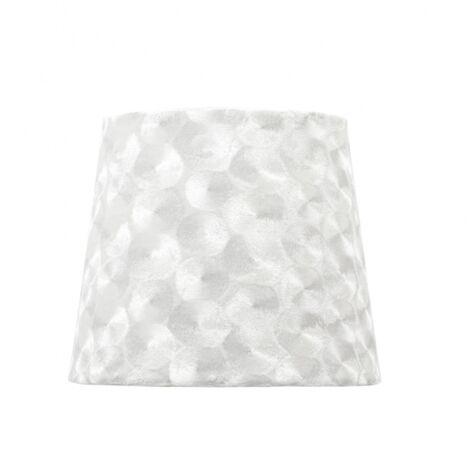 Abat-jour fatima e27 25dx13dx19h tissu blancnacre