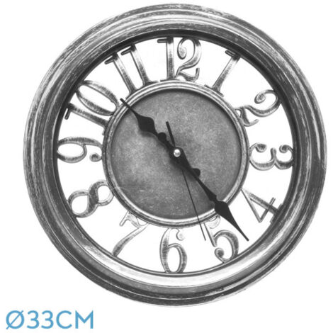 FABRILAMP Horloge murale De Limbo Noir/Argent 33d MOV.Continuo (1/3)