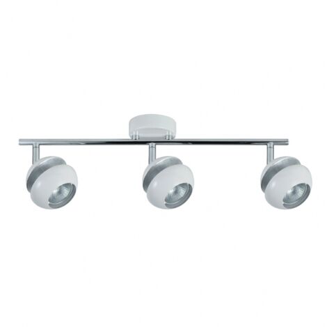 FAB 142093001  Bande Beethoven 3xgu10 Blanc / argent 14x48,5x8,5 Cm (1/2)
