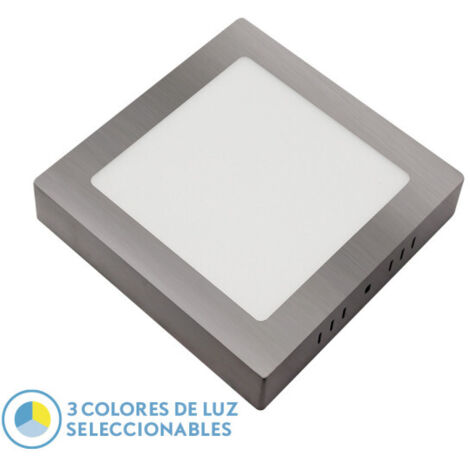 FABRILAMP Downlight Superf.gabro 24w 3000k-4000k-6500k Nickel 2160lm 3x29x29 Cm (1/2)