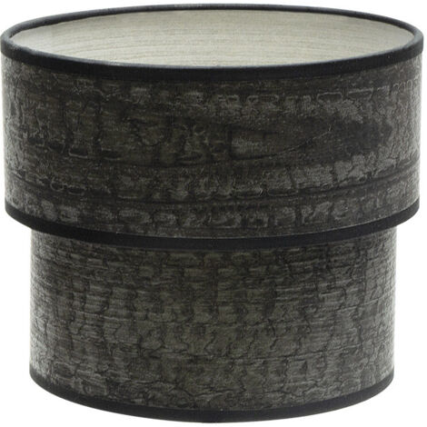 FABRILAMP abat-jour en bois noir Double Smile E14 (18 x 16 x 16 cm), multicolore, taille unique (1/2)