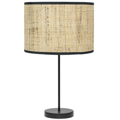 natasha lampe de table haute 1xe27 noir/marron 63x30x30 cm (1/2)