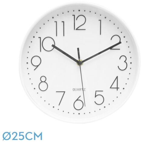 FABRILAMP Horloge De Mur Minute White 25d MOV.Continuous (1/3)