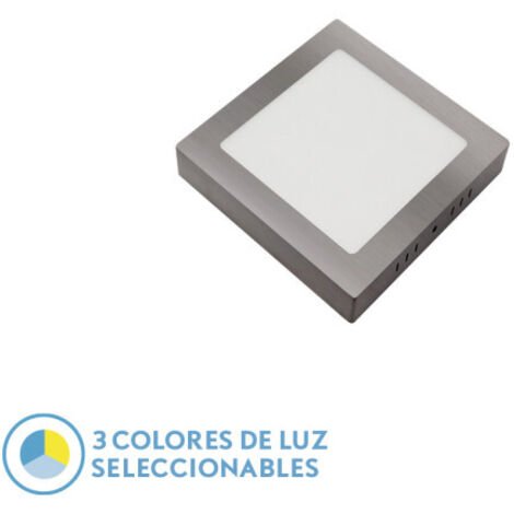 FABRILAMP Downlight Superf.gabro 12w 3000k-4000k-6500k Nickel 1080lm 3x17x17 Cm (1/2)
