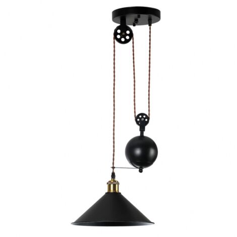 FAB 132691009  Pendentif Triguero 1xe27 Noir Regx29,5d (1/3)