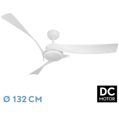 Abrila - Ventilateur DC TARENTO Couleur Blanco con tres Aspas avec 6 Velocidades Ajustables avec 3 Temperaturas de Luz con Memoria de Color Mando a Distancia Incluido (1/2)