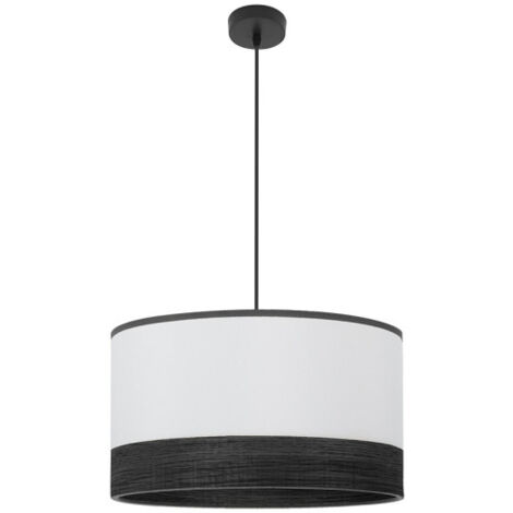 FABRILAMP Olga Pendant 1xe27 Noir/blanc-noir-mad.black Regx50x50 Cm (1/2)