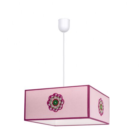 Lampe suspendue Petalo 1xe27 Pink Regx35x35 de FABRILAMP. (1/2)