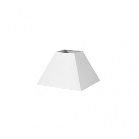 Abat-jour pyramide mezzo e27 white 25dx11dx18h tissu popeline
