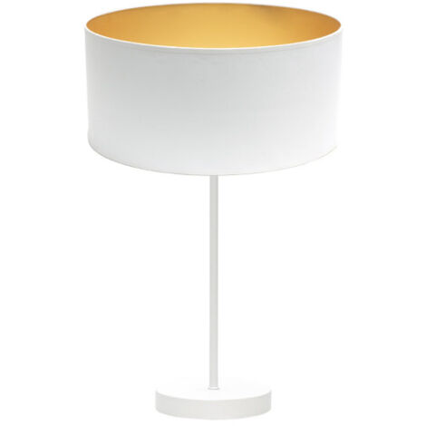 Lampe de table haute Anuska 1xe27 blanc/blanc-or 62x30x30 cm (1/2)