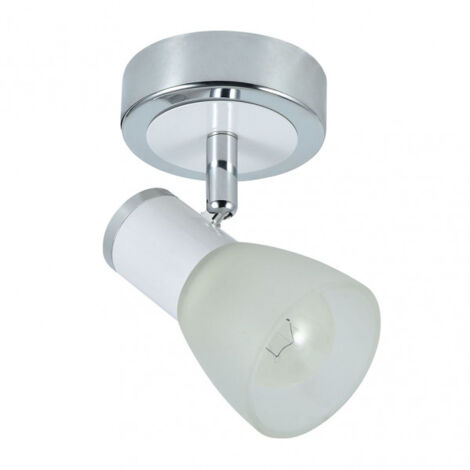 FABRILAMP AKUNADECOR Offre Spot Salle de Bain Modèle Cholo Blanc/Chrome (1/2)
