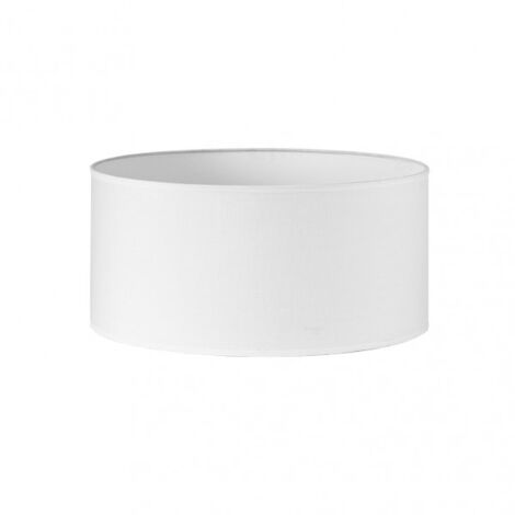 Abat-jour cylindrique dori e27 blanc 45dx45dx22h cm tissu popeline